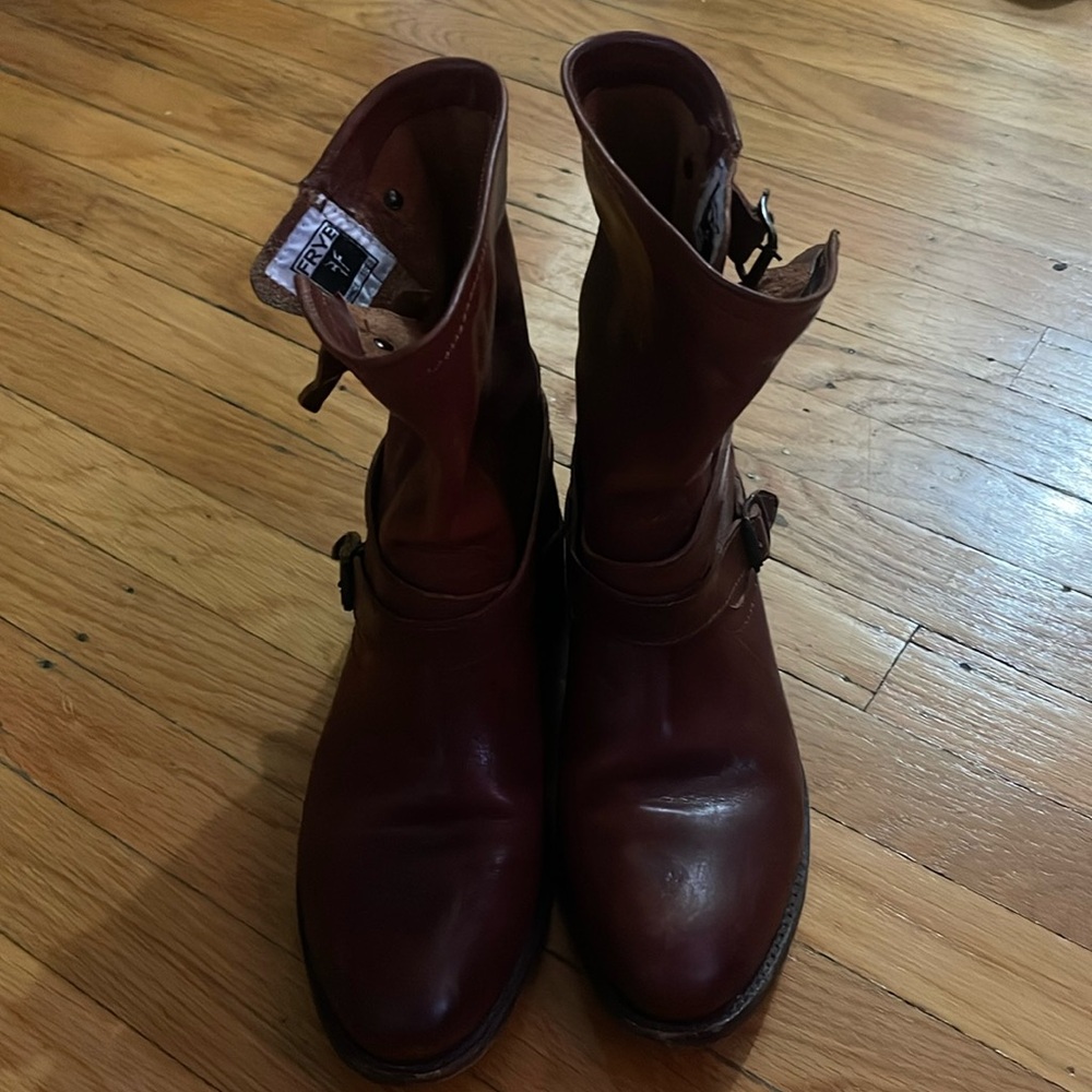 FRYE brown leather boots